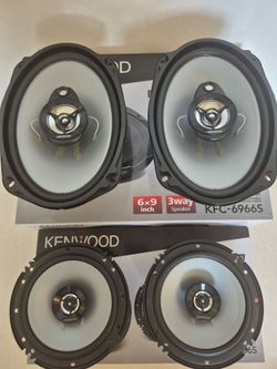 KENWOOD 1 PAIR 6.5" 2 WAY 300 WATTS & 1 PAIR 6×9 3 WAY 400 WATTS CAR SPEAKER