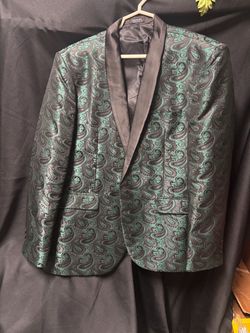 Green & black suit jacket