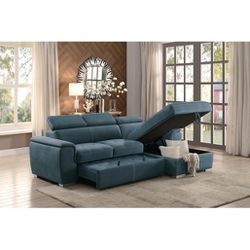 🔥FERRIDAY BLUE STORAGE SLEEPER SECTIONAL

 🥇Very Special Product  