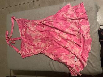 pink floral dress