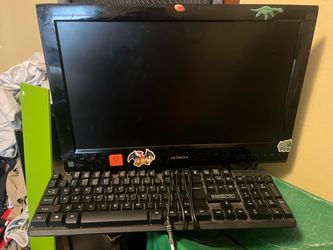 Hitachi monitor Black with Stickers