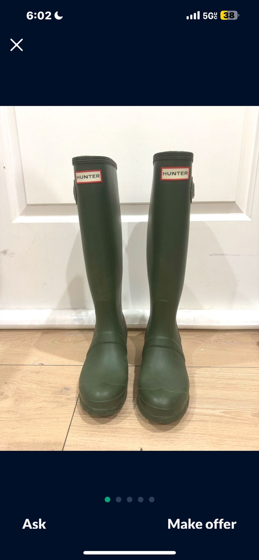Green Hunter Rain Boots 