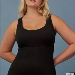 Torrid Festi Smocked Jersey Seamed Corset Tank 2X NWOT