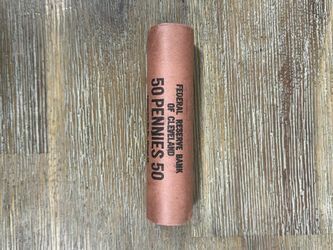 Oringial Bank Wrapper Penny 1960-D Roll Unopened 