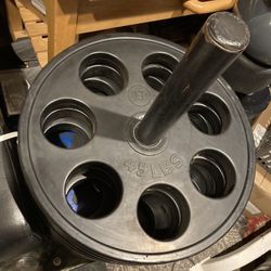 Hudson Steel 45 Lb Olympic Rubber Encased Steel Weight Plates