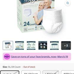60 for 4boxes! Brand new DAFI Adult Incontinence Underwear for Women & Men, XL*3boxes+XXL*1box