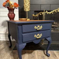 Hand Painted  Vintage End Table/Nightstand