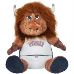 Oklahoma City Thunder Rumble the Bison 16” Plush Mascot FOCO NBA Toy NEW