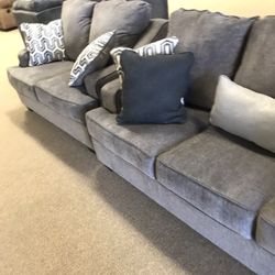 Living Room Grey Sofa And Love Seat