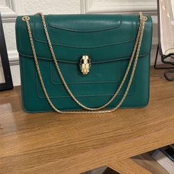 BVLGARI Serpenti Forever Bag In Green