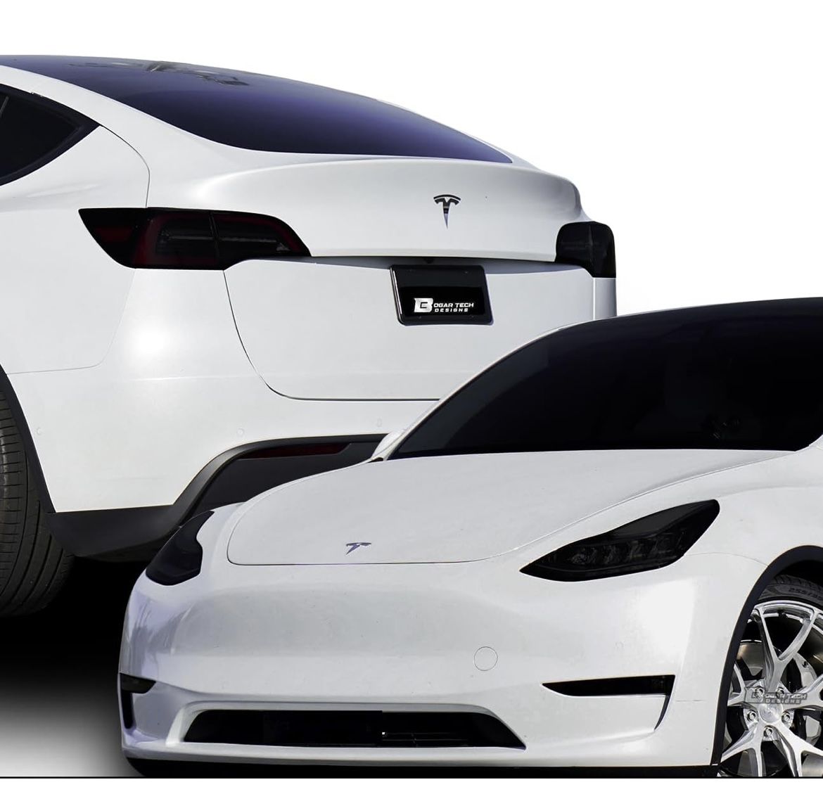 BOGAR TECH DESIGNS Precut for Tesla Model Y 2020-2024 Headlight Taillight Tail Head Light Tint Kit, Dark Smoke
