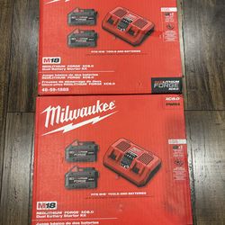 M18 18-Volt Lithium-Ion REDLITHIUM FORGE Starter Kit with Two XC 8.0 Ah Battery and Dual Bay Rapid Charger