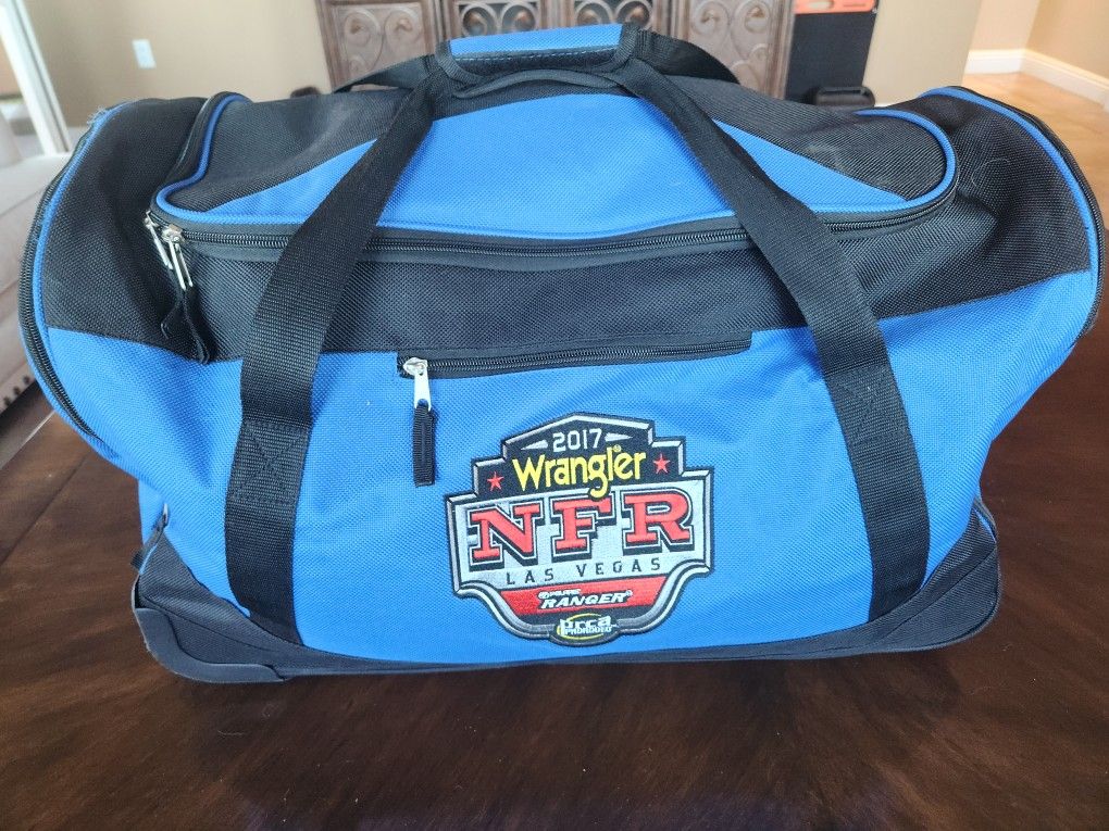 Wrangler / Boot Barn NFR 2017 Pro Rodeo Las Vegas Large Rolling Duffle Bag  