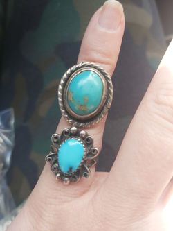 Sterling silver tourqoise real rings. 30 each