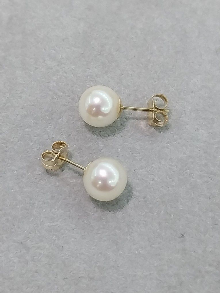 Pearl Earrings 14k Gold Wedding