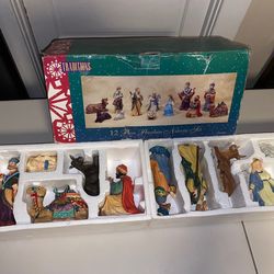 Vintage Traditions 12 Piece Porcelain Nativity Scene Set #75177 Kirkland Costco