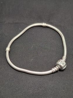 925 Silver Pandora Cable Bracelet 8" Pre-owned 