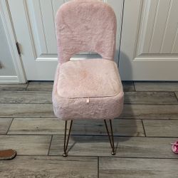 Pink Fuzzy, Secret Compartment Chair