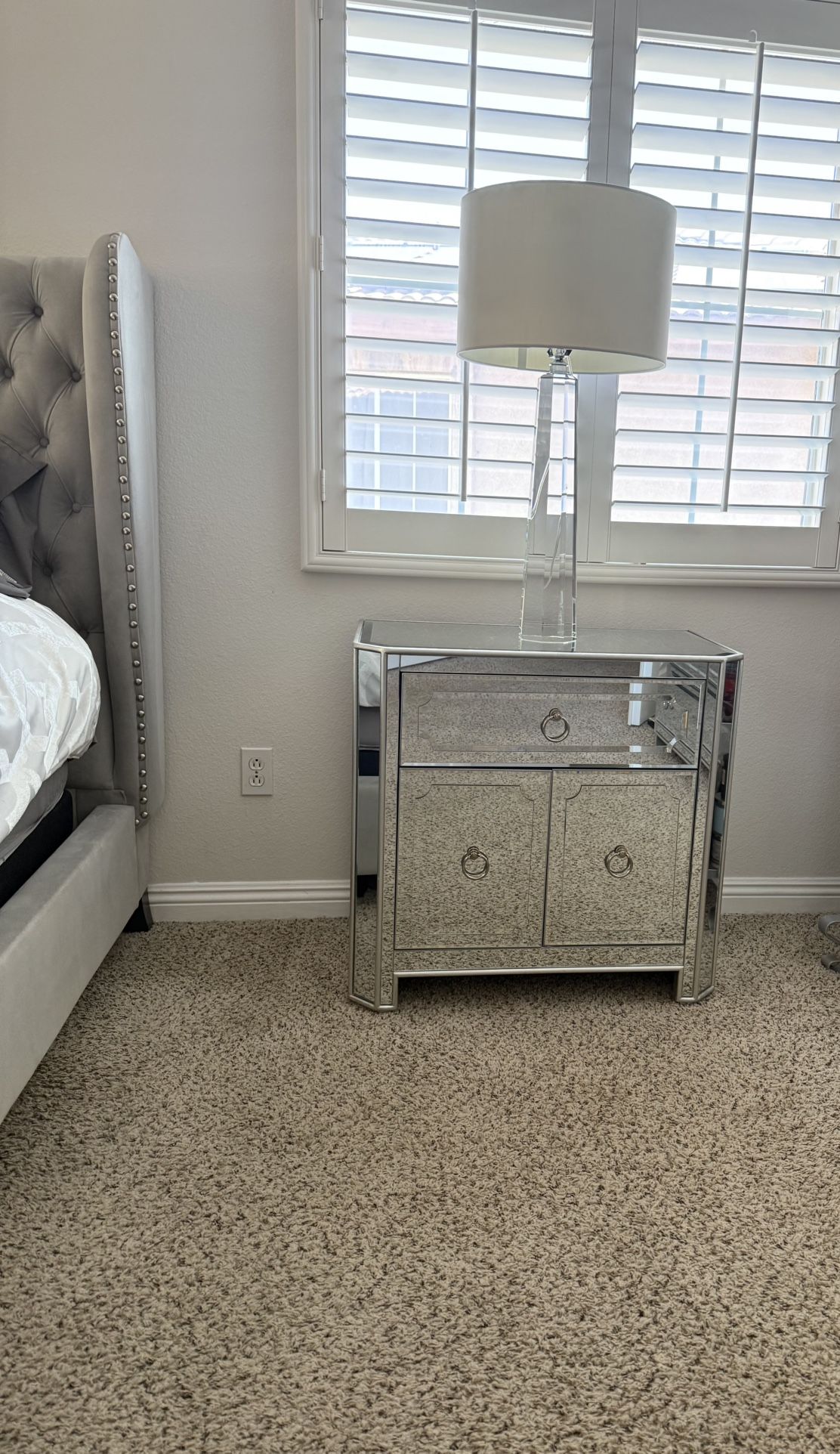 Z Gallerie Simplicity Mirror Nightstand