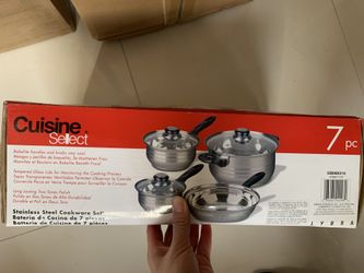Cuisine Select 7 pc stainless steel cookware set Brand New GIB080319