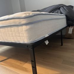 Metal bed frame + Mattress (make offer)