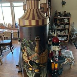 Vintage Large Rare Wine Bottle Shaped Cabinet