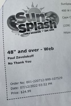 Sun Splash - 5 Tickets Thumbnail