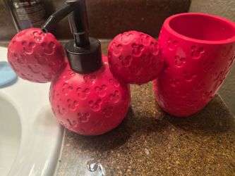 Mickey soap dispenser and cup