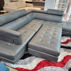 Tax Refund Sale! Ibiza Sectional Sofa & Ottoman Set--$799--Great Set, $1 Down! Also in Gray, Low Inventory, Same Day Delivery, Brand New!