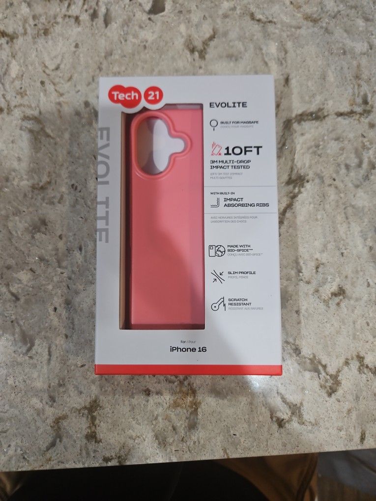 Tech21 - iPhone 16 Pink Case New