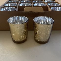 Gold Votive Candle Holders