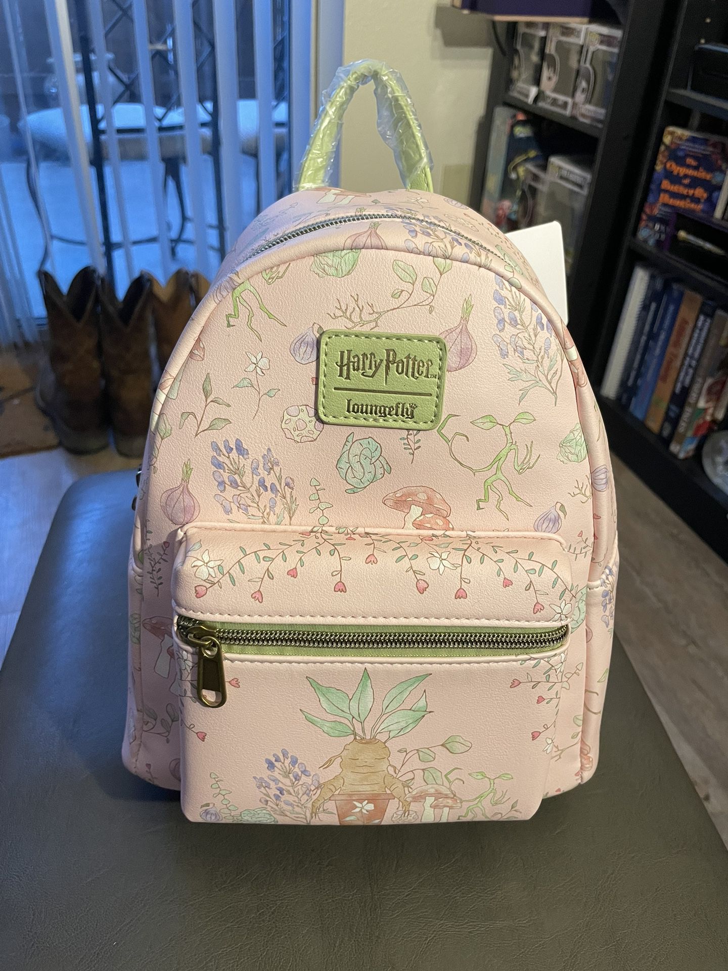 Loungefly Harry Potter Pink Mandrake Mini Backpack Floral