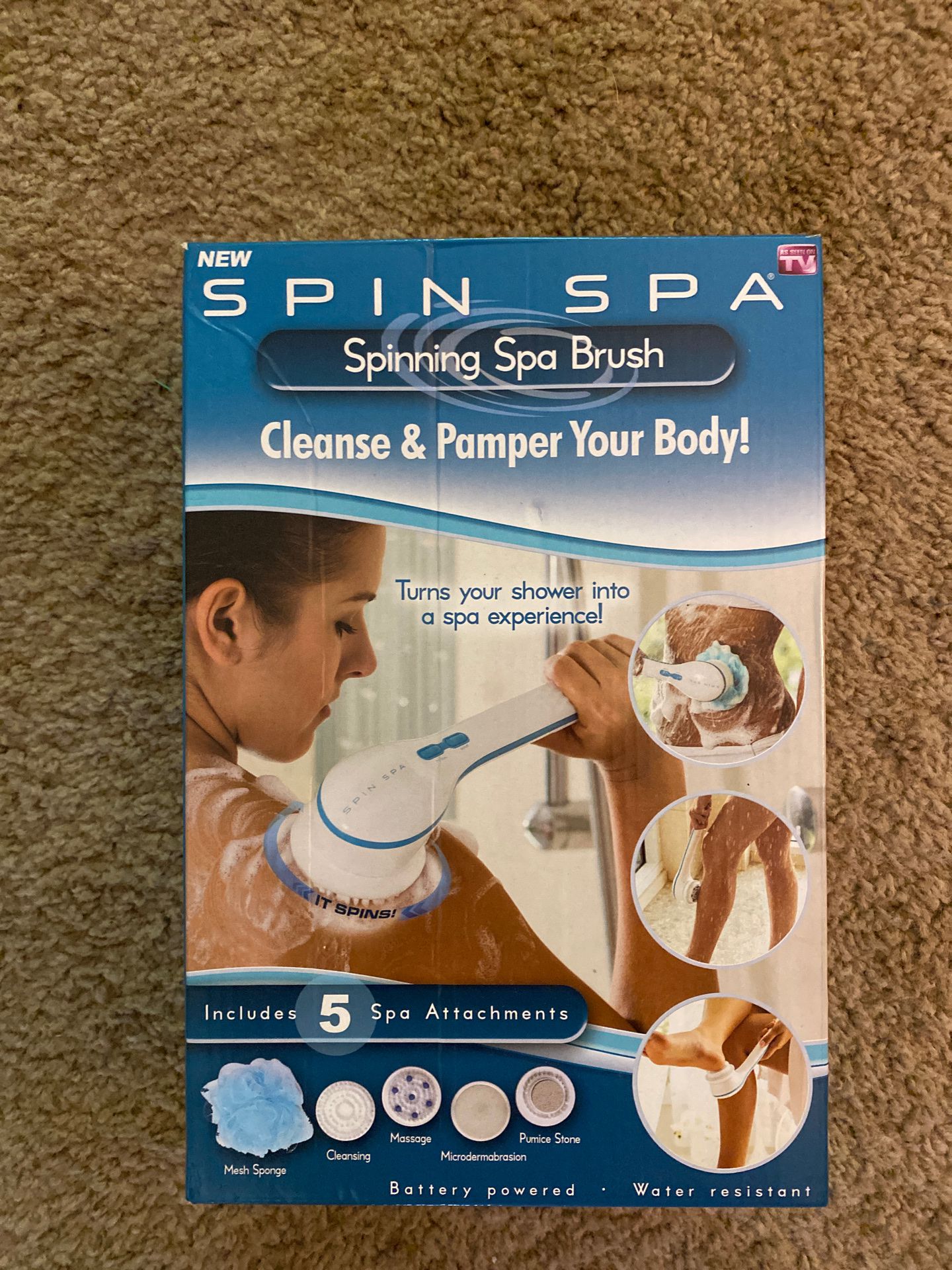 Brand new never used spinning spa brush