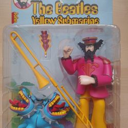 Vintage McFarlane Toys The Beatles Yellow Submarine John With The Bulldog Sgt. Peppers Lonely Hearts Club Band Action Figure Vinyl Collectable  