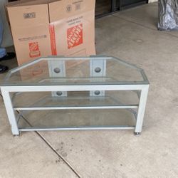 Glass Tv Stand With Shelves