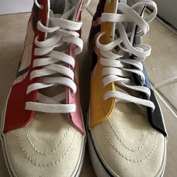 Vans Sk8-Hi Patchwork Multi Color High Top Sneakers Size 6 M