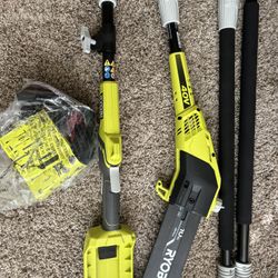 Pole Saw 10”  Extended 9.5’ Cordless (only Tool)