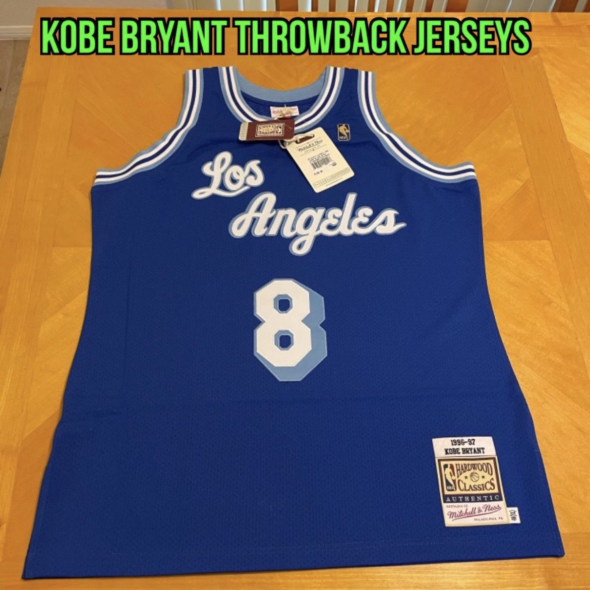 Los Angeles Lakers Kobe Bryant #8 Mitchell & Ness Blue 1996/97 Jersey  Large 44