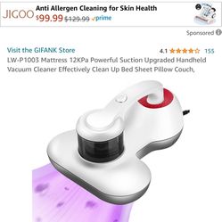 GIFANK LW-P1003 Mattress 12KPa Powerful Suction Upgraded Handheld Vacuum Cleaner