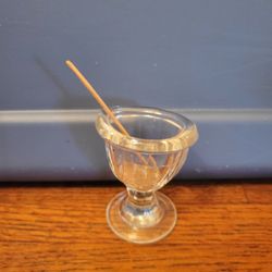 Clear Glass Toothpick Holder