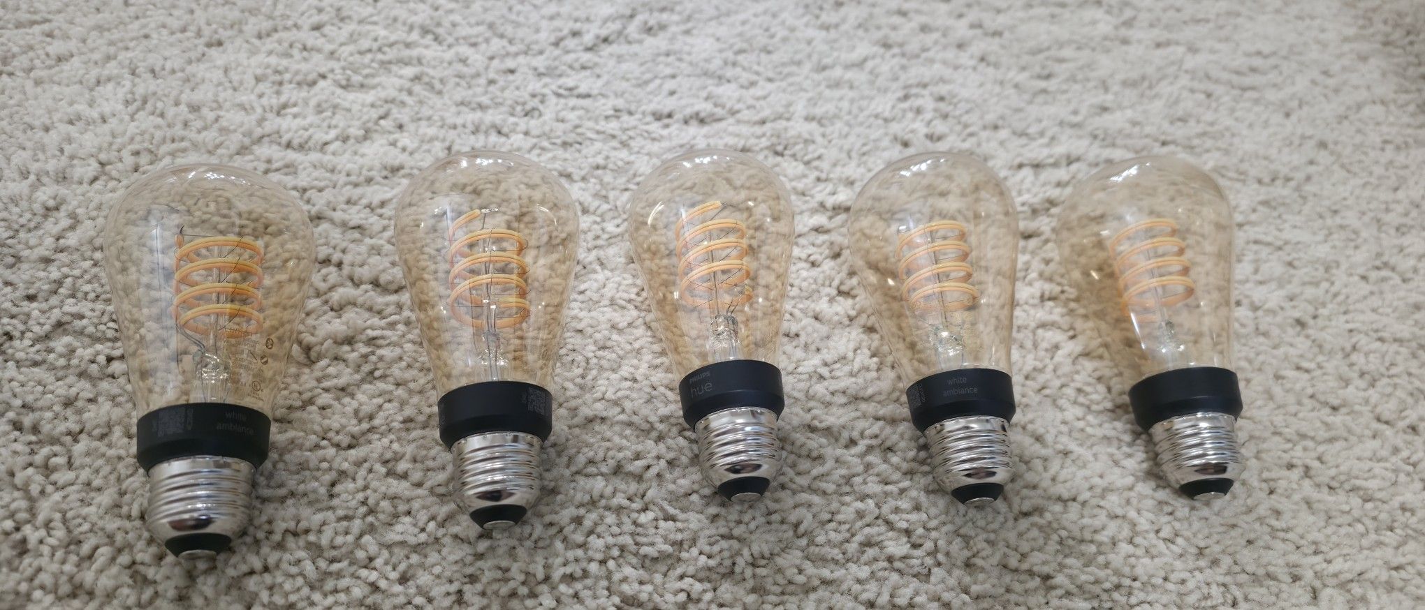 5 Hue White Ambiance Edison Bulbs