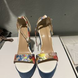 Denim Wedge Platform 