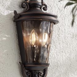 Casa Marseille 17” Veranda Bronze Outdoor Wall Light