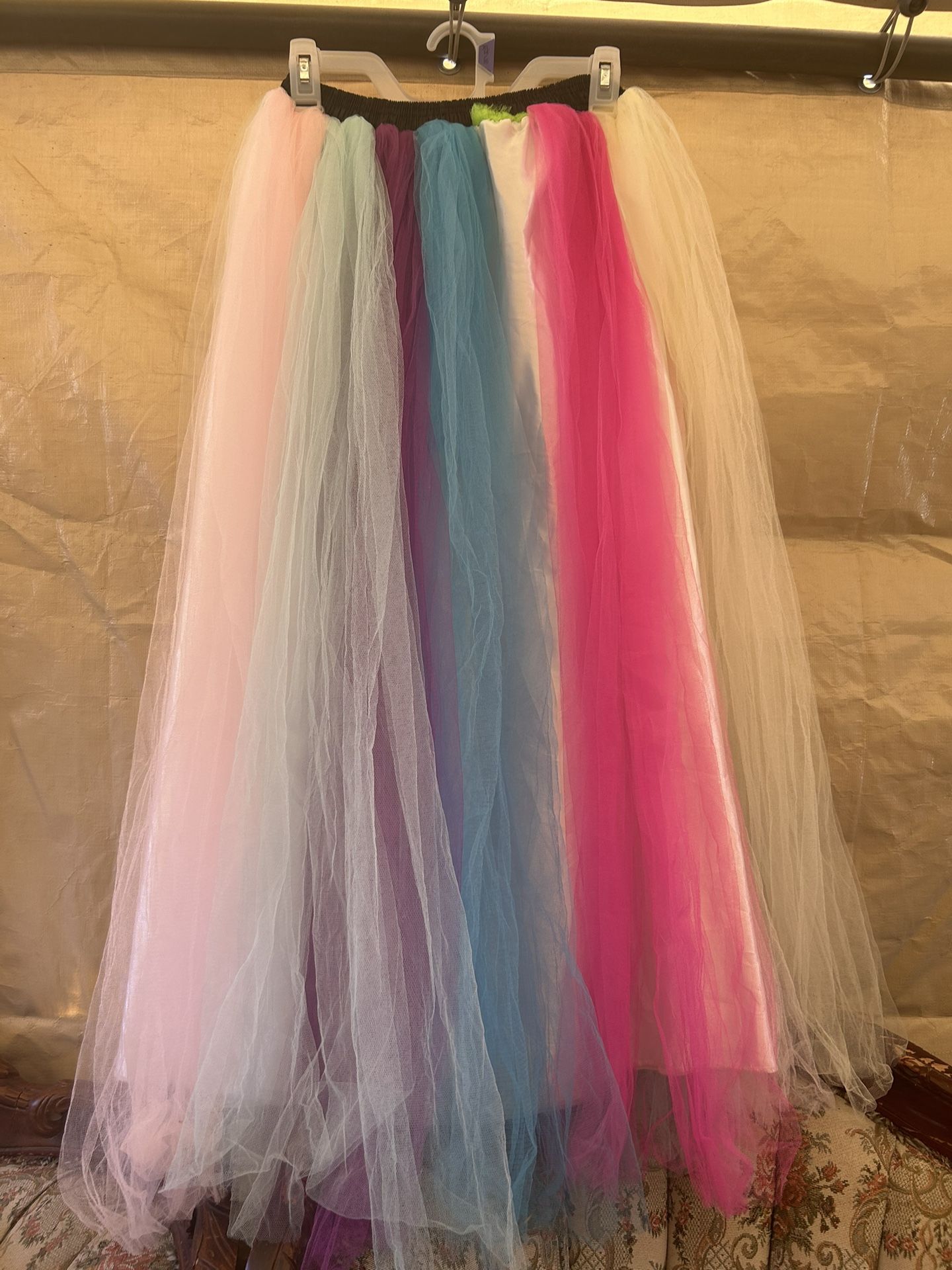 Girls Long Tule Skirt