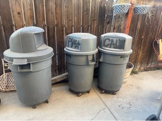 Rubbermaid trash cans