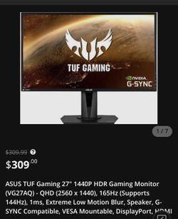 27in Monitor Asus VG27AQ