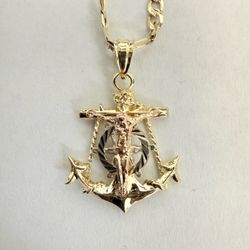14K Gold Anchor Charm
