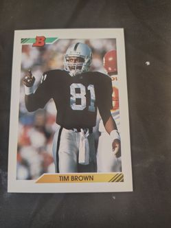 1992 Bowman Tim Brown Football Card