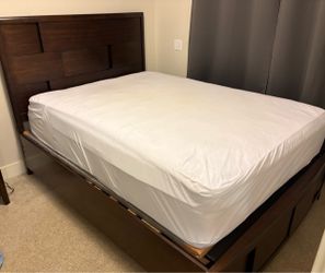 Queen Bed Frame & Mattress