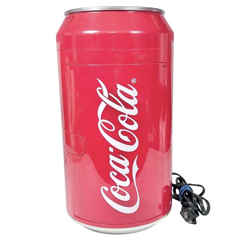 Coca Cola Coke Can Mini Fridge Refrigerator Portable Cooler 15”